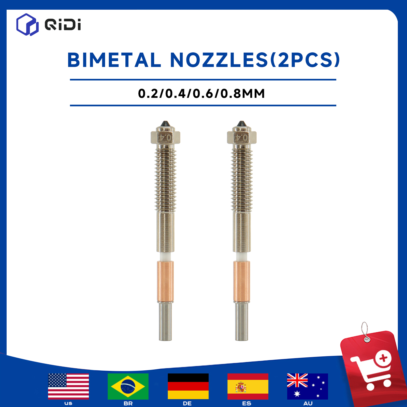 3D Printer Hotend Kit - QIDI Max 4 Printer 3D Nozel
