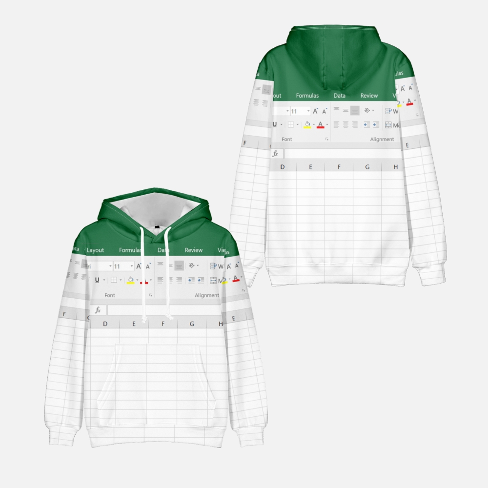 3D Printing Design Software - Hoodie Excel Kasual untuk Pria dan