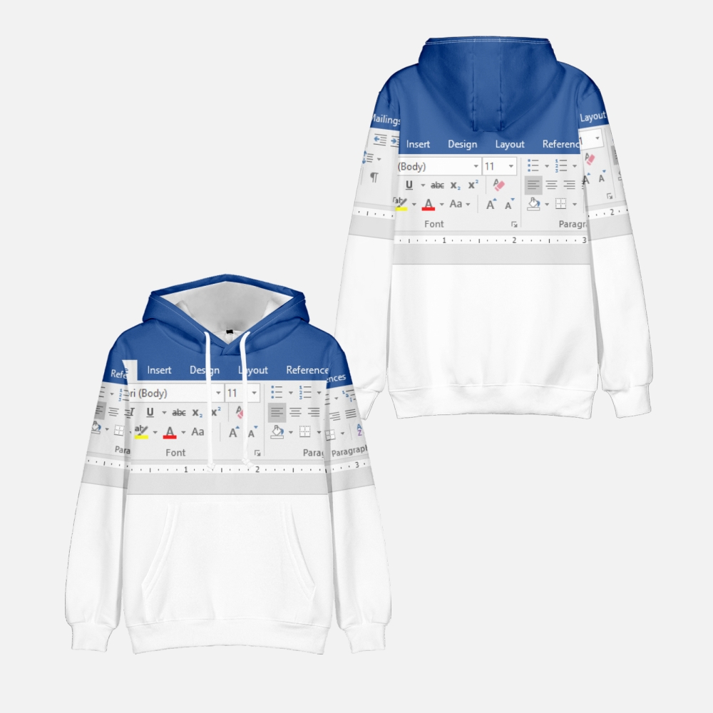 3D Printing Design Software - Hoodie Excel Kasual 3D untuk Pria