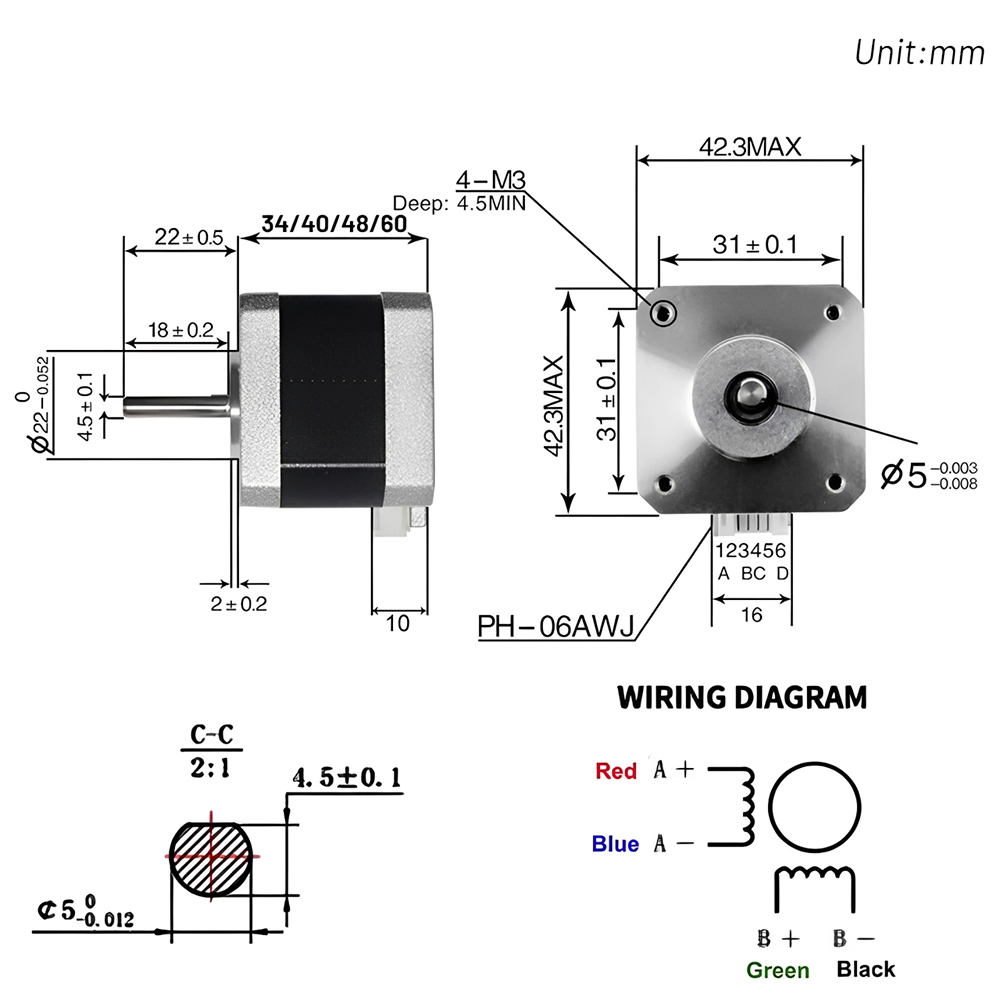 Nema 17 42Mm Motor Stepper Loo - 3D Printing Laptop ulasan dan harga