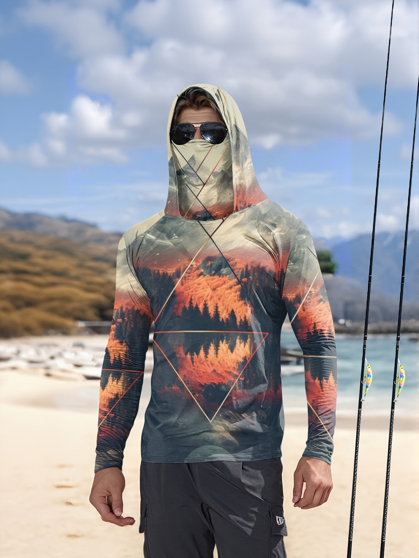 Hoodie Pancing Pria untuk Akti - 3D Printing Kpop ulasan dan harga