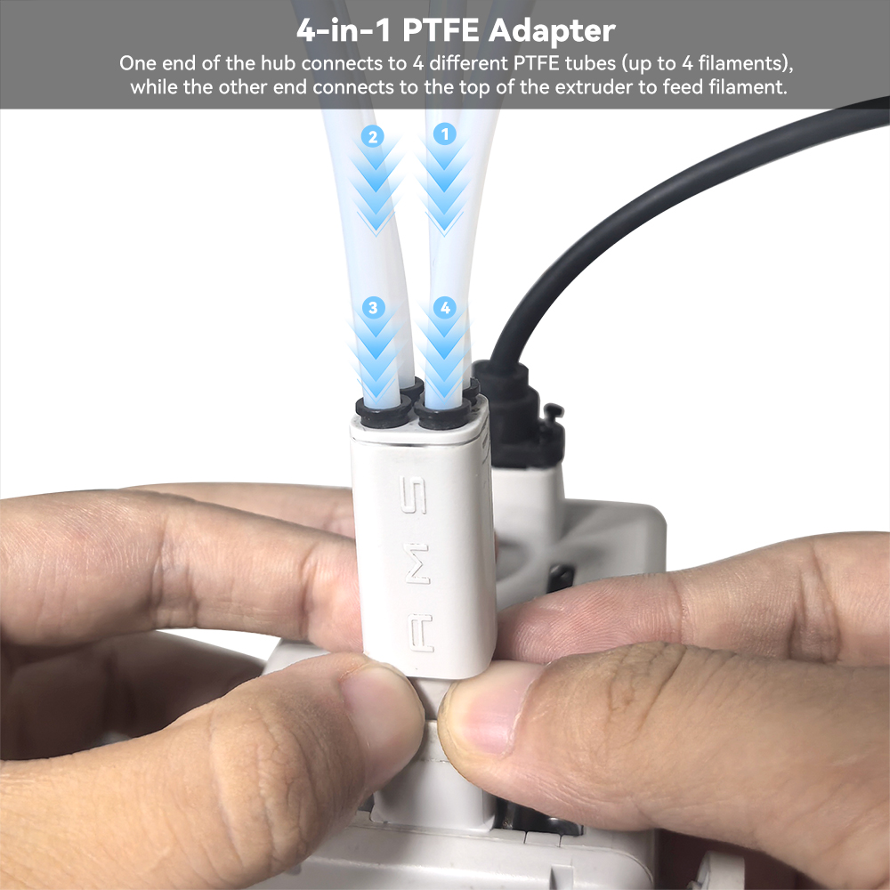 Adaptor PTFE 4-in-1 yang ditin - 3D Printing Bambu ulasan dan harga