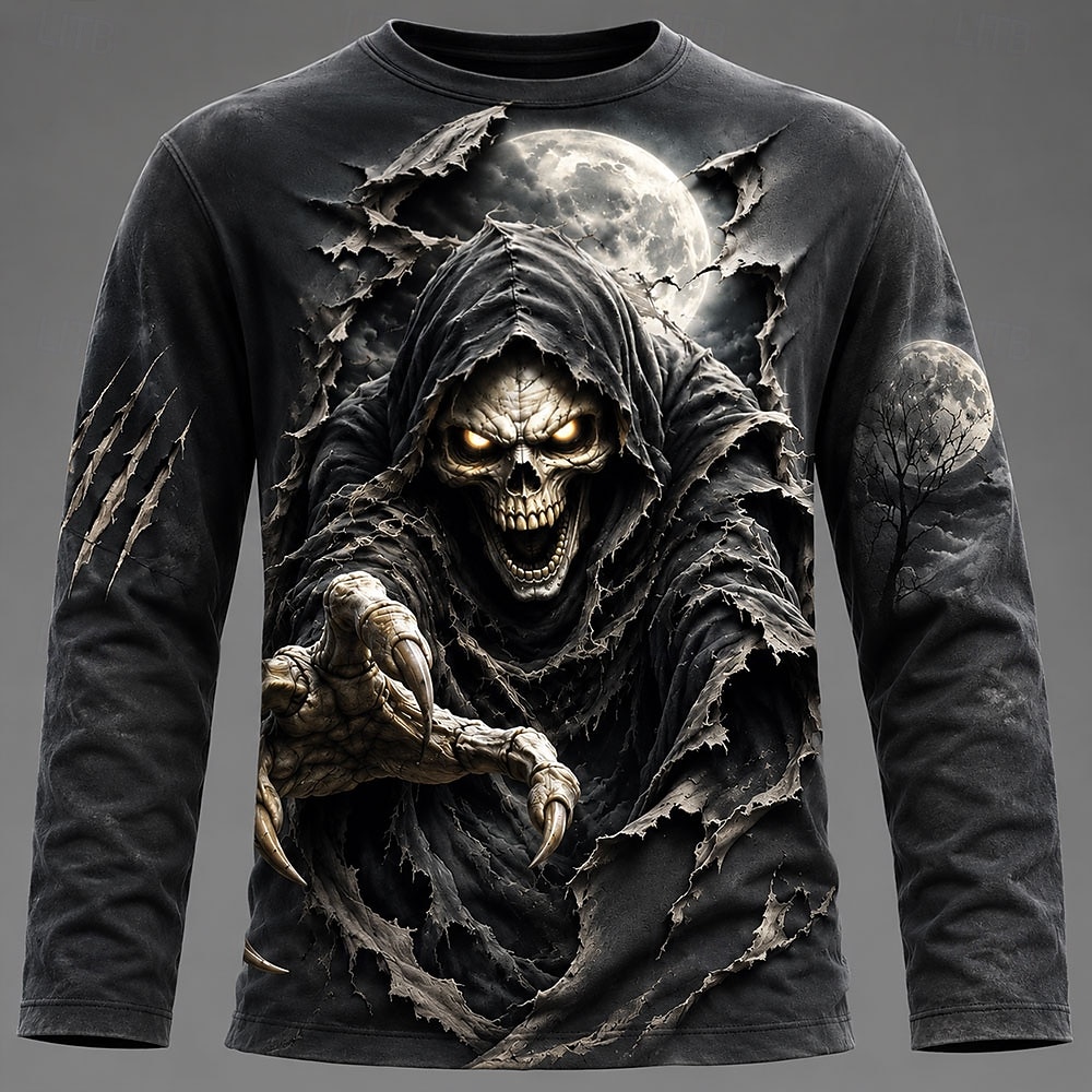 Kaos Pria Halloween dengan Gra - 3D Printing Kpop ulasan dan harga