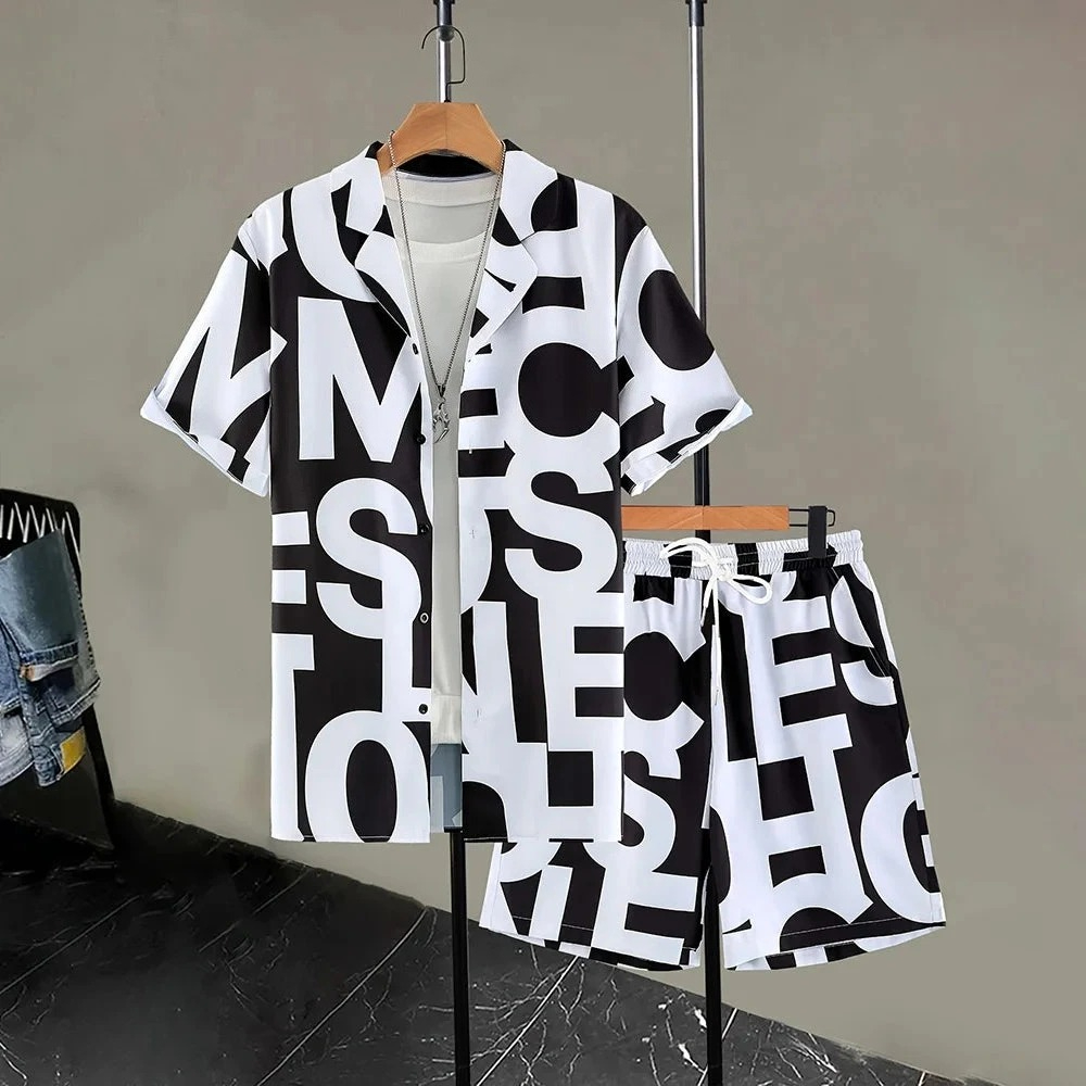 Setelan Kemeja Hawaii dan Cela - 3D Printing Kpop ulasan dan harga