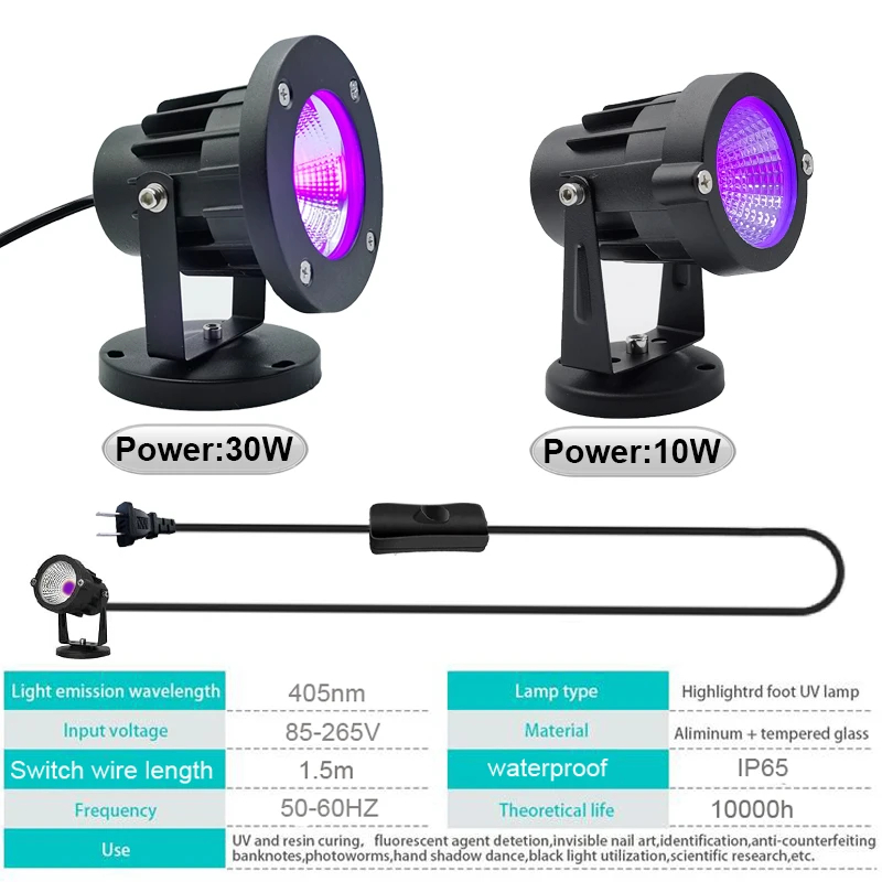 Lampu LED Ungu 10W 30W Lampu H - 3D Printing Uv Sensitive Resin ulasan dan harga