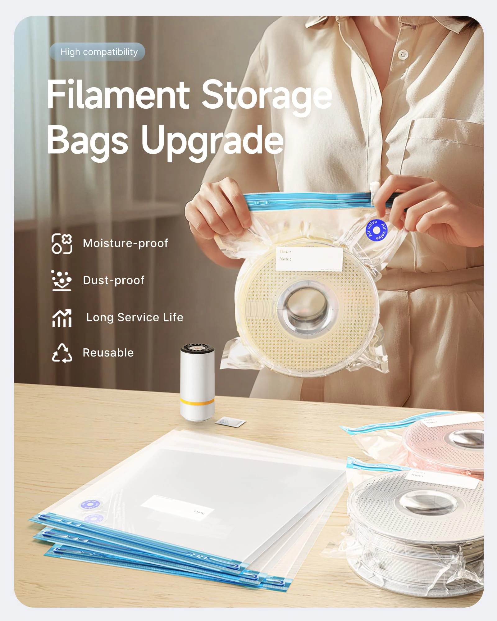 Tas Vakum Filamen Printer 3D d - 3D Printing Xyz ulasan dan harga