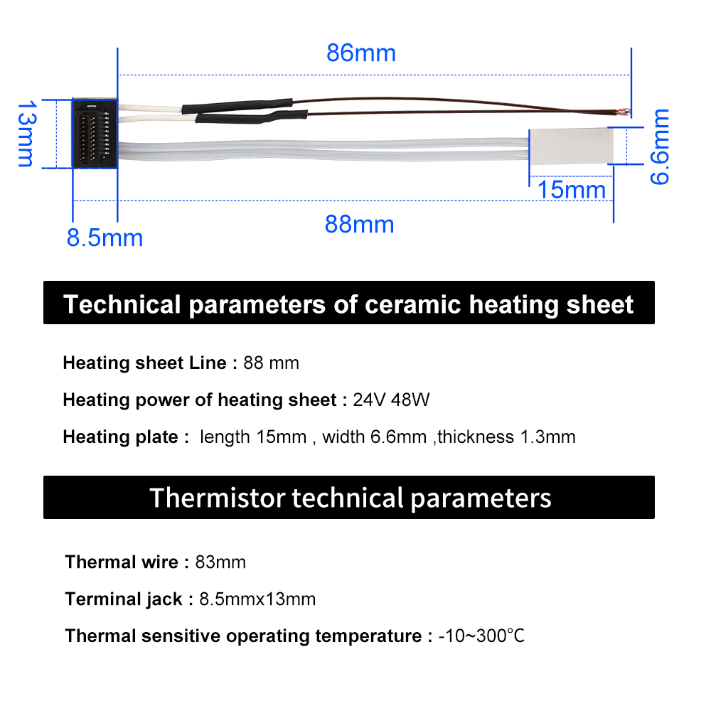 Pemanas Keramik Thermistor unt - 3D Printing Bambu ulasan dan harga